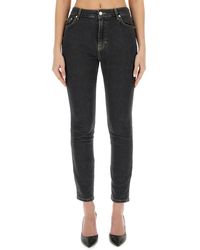Moschino - Skinny Mid Rise Jeans - Lyst