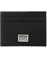 Dolce & Gabbana - Pebbled Calfskin Card Holder Wallets & Cardholders - Lyst