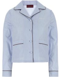 Gucci - Embroidered Poplin Shirt - Lyst