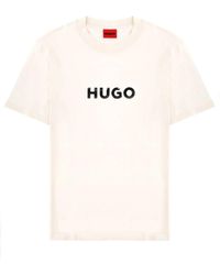 HUGO - Cotton T-Shirt - Lyst