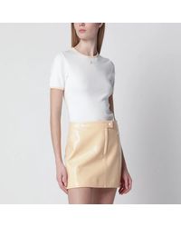 Courreges - Courrèges/ Contrast Cotton Crew-Neck T-Shirt - Lyst