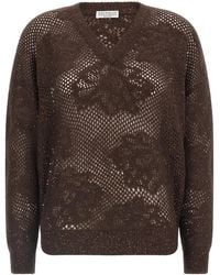 Brunello Cucinelli - 'Flower Lace' Sweater - Lyst