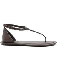 Brunello Cucinelli - Leather Thong Sandals - Lyst