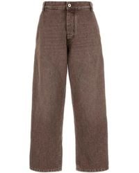 Bottega Veneta - Mud Denim Wide-Leg Jeans - Lyst