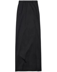 Balenciaga - Wool Midi Skirt - Lyst
