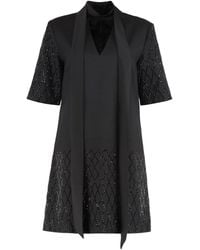 Pinko - T-Shirt Dress With Rhinestones - Lyst