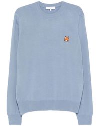Maison Kitsuné - Maison Kitsuné Fox Head Wool Crewneck Jumper - Lyst