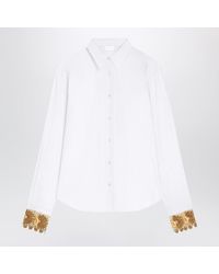 Dries Van Noten - Cotton Shirt With Embroidered Cuffs - Lyst