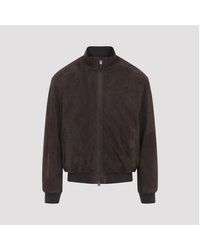 Canali - Goat Leather Jacket With Minimalist Design - Lyst
