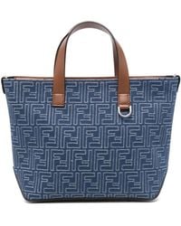 Fendi - Canvas And Leather Shopping Bag - Lyst