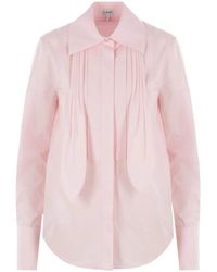 Loewe - Draped Cotton Shirt - Lyst