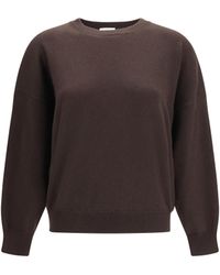 Brunello Cucinelli - Cashmere Sweater With Monili Chain - Lyst