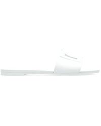 Dolce & Gabbana - Dolce & Gabbana Rubber Beachwear Sliders - Lyst