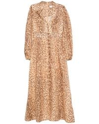 Zimmermann - Cascadian Plunge Midi Dress - Lyst