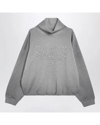 Acne Studios - Mélange Fleece Sweatshirt With Logo - Lyst
