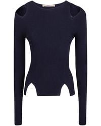 Nuur - Cut Out Round Neck Sweater - Lyst