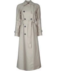 Harris Wharf London - Long Raglan Trench Light Pressed Wool - Lyst
