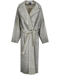 Avant Toi - Hand Painted Alpaca Over Coat With Belt - Lyst