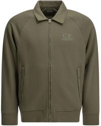 C.P. Company - C.P.Company Zip-Up Sweatshirt With Logo - Lyst
