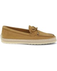 Tod's - Suede Leather Loafers - Lyst