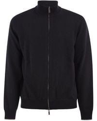 Peserico - Virgin Wool And Cashmere Zip Cardigan - Lyst