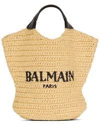Balmain - Crochet Mini Cabas Bag - Lyst