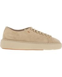 Santoni - Suede Sneakers - Lyst
