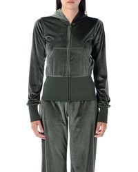 Balenciaga - Bistretch Velvet Zip-Up Hoodie - Lyst