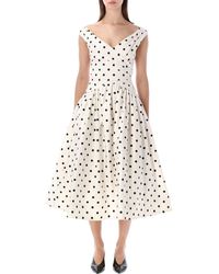 halter neck mini black dress Black Polka Dot Cotton Mini Dress  self-portrait