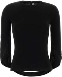 Alexander Wang - Long Sleeve Top W/ Drape Back Sleeves - Lyst