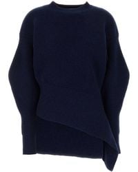 Givenchy - Melange Stretch Wool Blend Sweater - Lyst