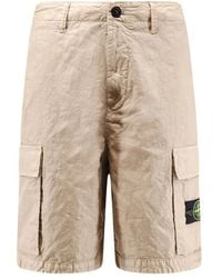 Stone Island - Nylon Panama Loose Fit Cargo Bermudas - Lyst