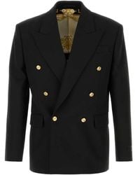 Versace - Formal Jacket Compact Wool Fabric - Lyst