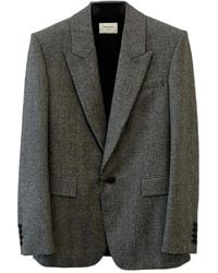 Saint Laurent - Plaid Single-Breasted Blazer - Lyst
