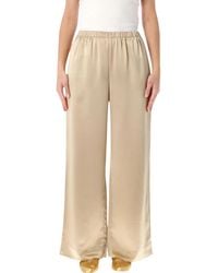 By Malene Birger - Cabello Satin Wide-Leg Trousers - Lyst