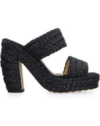 Bottega Veneta - Canalazzo Raffia Mules - Lyst