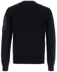 Moncler - Wool Logo-Patch Pocket-Detail Sweater - Lyst