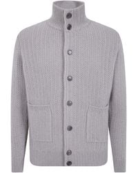 FILIPPO DE LAURENTIIS - Turtle Neck Cardigan Sweater - Lyst