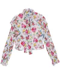 MSGM - Viscose Shirt - Lyst