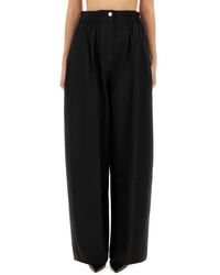Max Mara - High-Rise Wide-Leg Denim Cargo Pants - Lyst