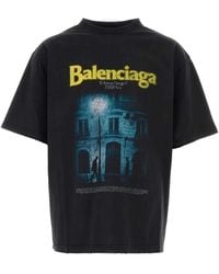 Balenciaga - Graphic-Print Washed T-Shirt - Lyst