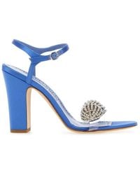 Manolo Blahnik - Satin Elhob Sandals - Lyst