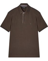 Emporio Armani - Cotton Elastane Polo Shirt - Lyst