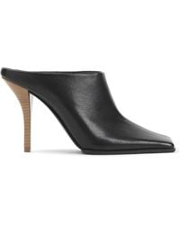 Alaïa - Leather Heeled Mules - Lyst