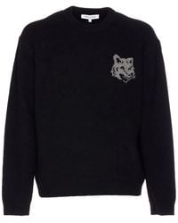 Maison Kitsuné - Maison Kitsuné Fox Head Wool Jumper - Lyst