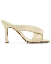 Bottega Veneta - Ivory Leather Riva Mules - Lyst
