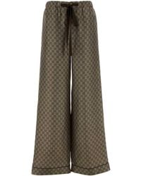 Gucci - Printed Twill Wide-leg Pant - Lyst