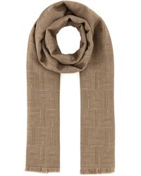 Fendi - Embroidered Wool Blend Scarf - Lyst