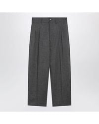 Ami Paris - Wide-Leg Wool Trousers - Lyst