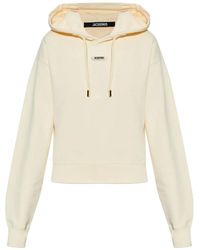 Jacquemus - Cropped Hoodie With Drawstring - Lyst